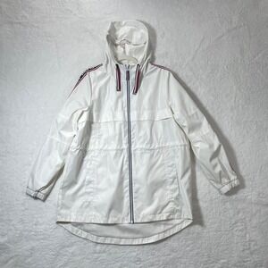 Tommy Hilfiger Jacket Womens Medium Waterproof Windbreaker Coat Full Zip Hood